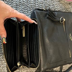 Kate Spade pebbled crossbody with matching wallet. Gently used.